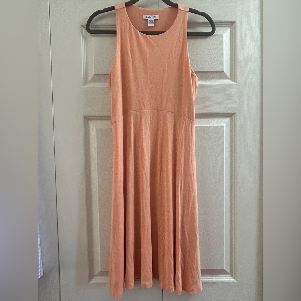Athleta Santorini Thera Swing Athletic Dress  Women’s Size M Orange Sleeveless
